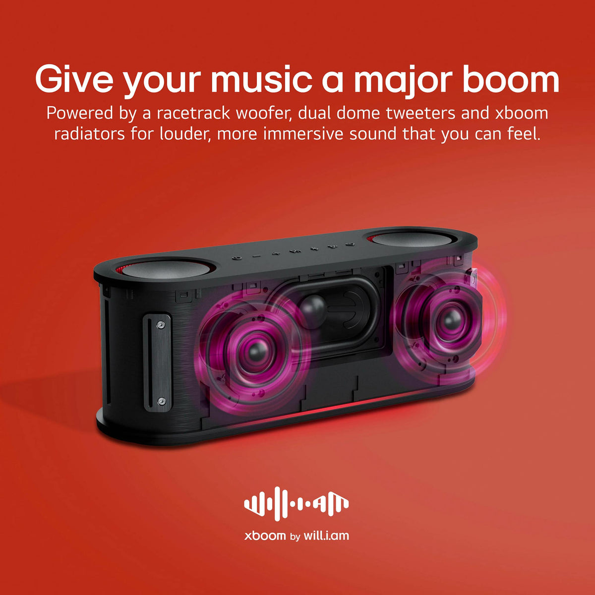 LG - xboom Bounce Portable Bluetooth Speaker - Black