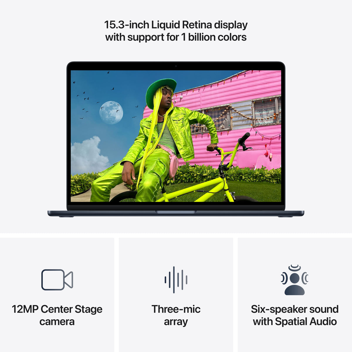 Apple - Refurbished MacBook Air 15-inch Laptop - M5 chip with 10-core CPU and 10-core GPU - 16GB Memory - 512GB SSD - Midnight
