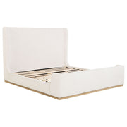 Kensington - Cama trineo Eastern King con cabecero alto con alas - Crema