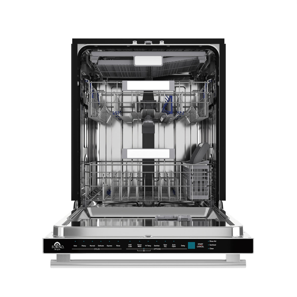 Forno Appliances - Stella 24" Top Control Built-In Stainless Steel Tub Dishwasher and 44dBA - Stainless Steel