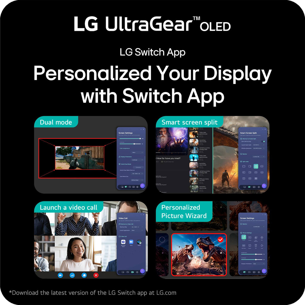 LG - UltraGear 27" OLED QHD 280Hz 0.03ms G-Sync and FreeSync Premium Pro Gaming Monitor with HDR500 (HDMI x2, DP, USB-A) - Black