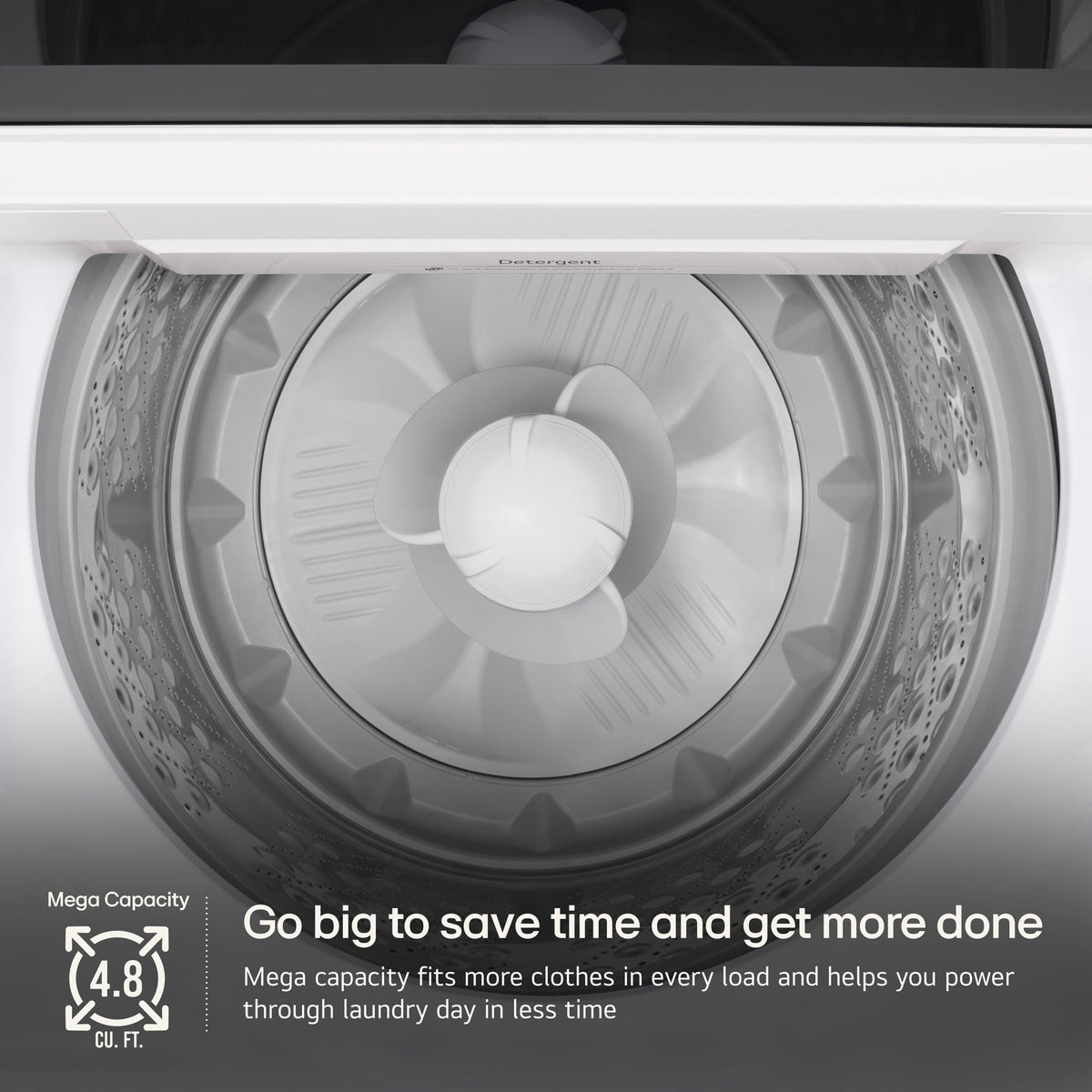 LG - 4.8 Cu. Ft. High-Efficiency Smart Top Load Washer with EasyUnload - Alpine White