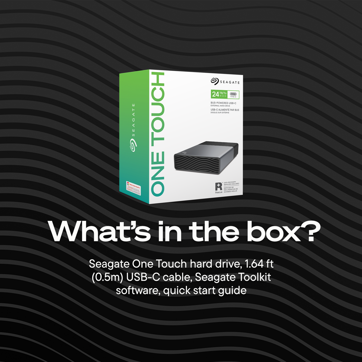 Seagate - Seagate One Touch Desktop HDD 24 TB - Space Gray