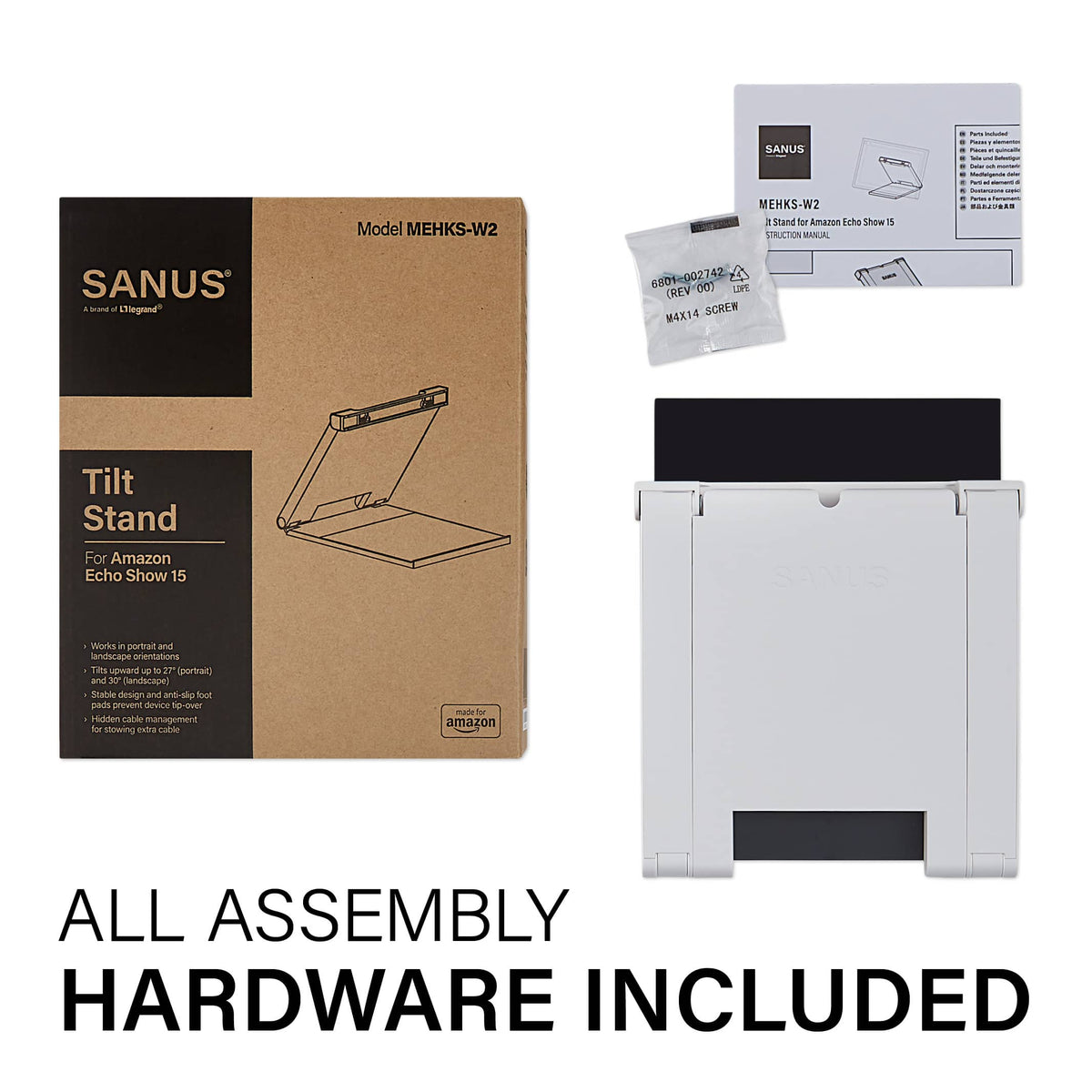 Sanus - Echo Show 15 Tilt Stand - White