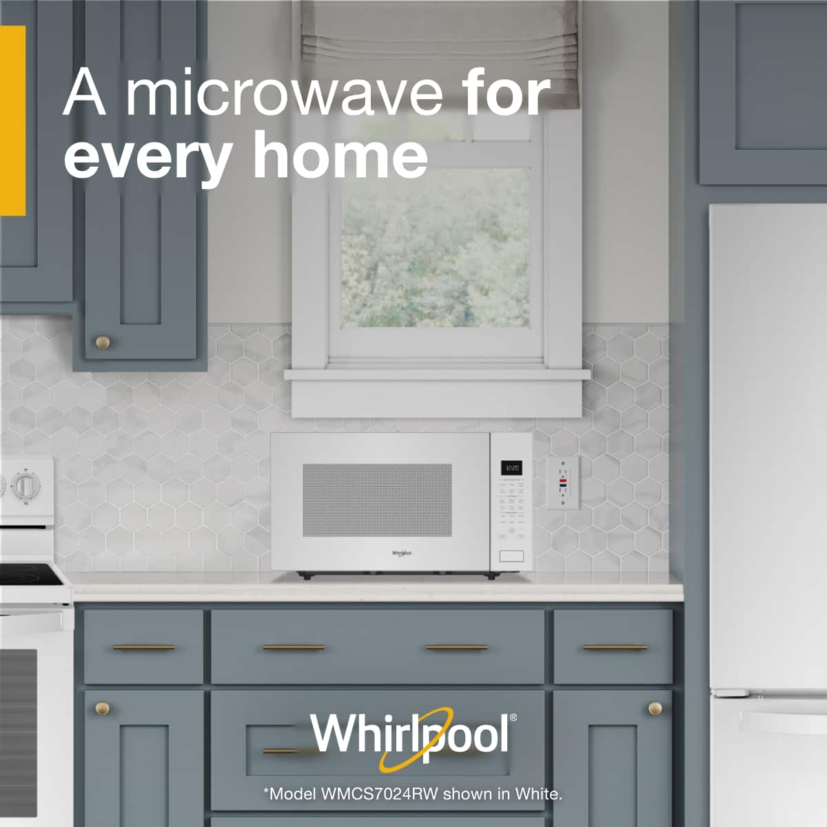 Whirlpool - 2.2 Cu. Ft. Countertop Microwave with Sensor Cooking - Stainless Steel