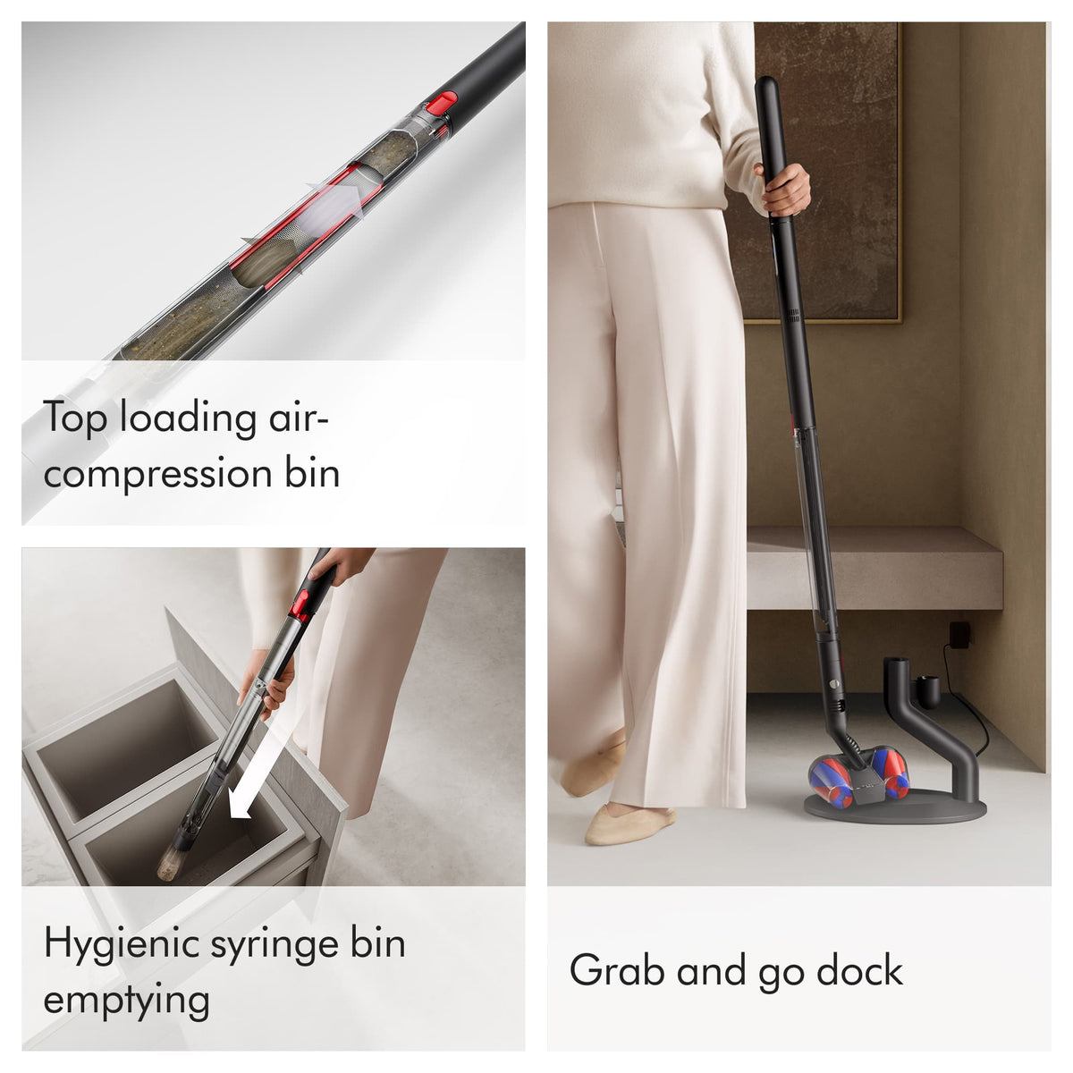 Dyson - PencilVac Fluffycones Cordless Vacuum - Black/Black