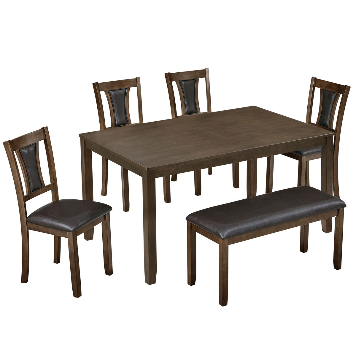 Juego de comedor moderno con sillas tapizadas