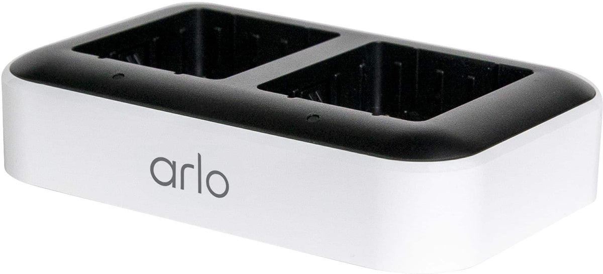 Arlo - Dual Battery Charger for Pro 5S 2K, Pro 4, Ultra 2, Ultra, Pro 3 Floodlight, Pro 4 XL, Ultra 2 XL, and Go 2 Cameras - White