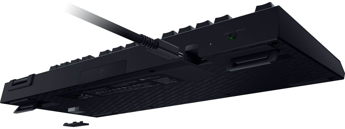 Razer - BlackWidow V4 TKL HyperSpeed Wireless Mechanical Orange Switch Gaming Keyboard with Hot-Swappable Design - Black