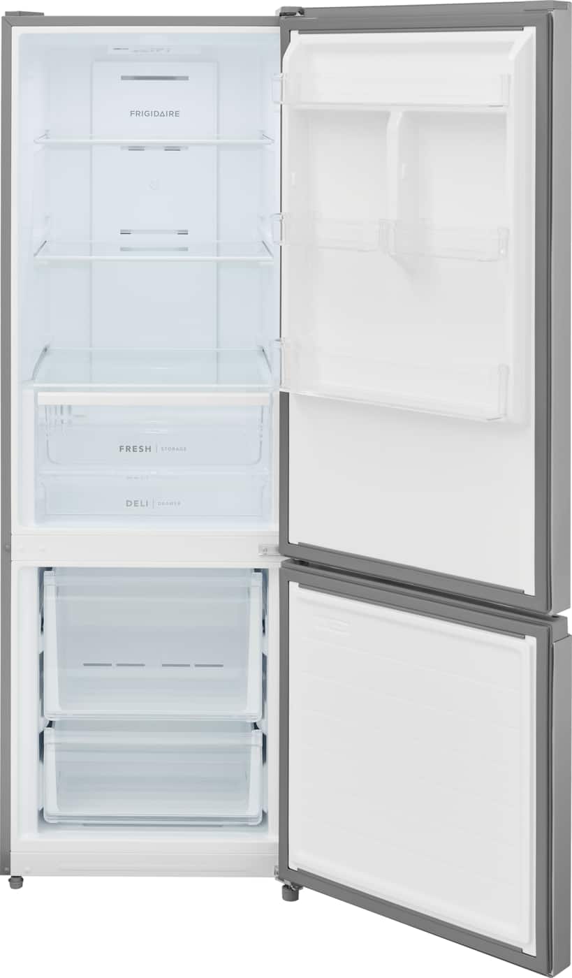 Frigidaire - 12 Cu. Ft. Garage Ready Bottom Freezer Refrigerator - Fingerprint-Resistant Stainless Steel Look