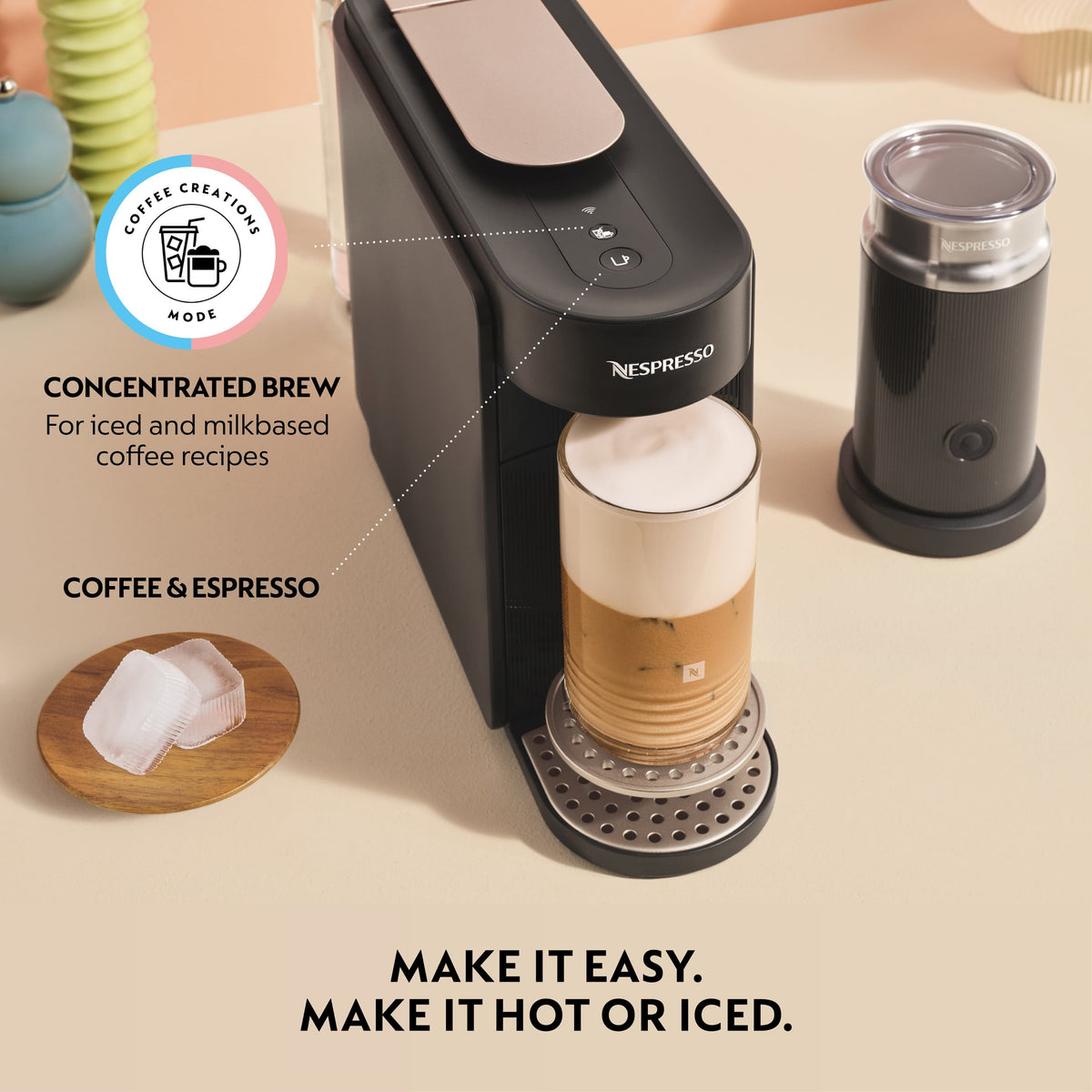 Nespresso - Vertuo UP Espresso Machine Bundle by Breville - Black