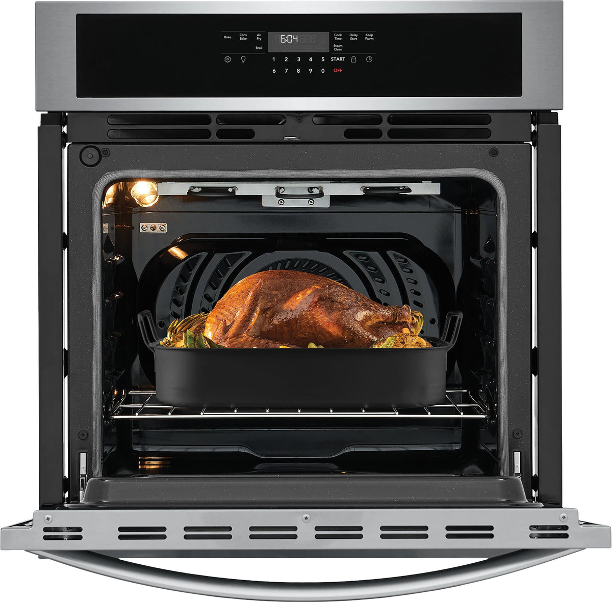 Frigidaire - 27" Single Wall Oven with Air Fry - Stainless Steel