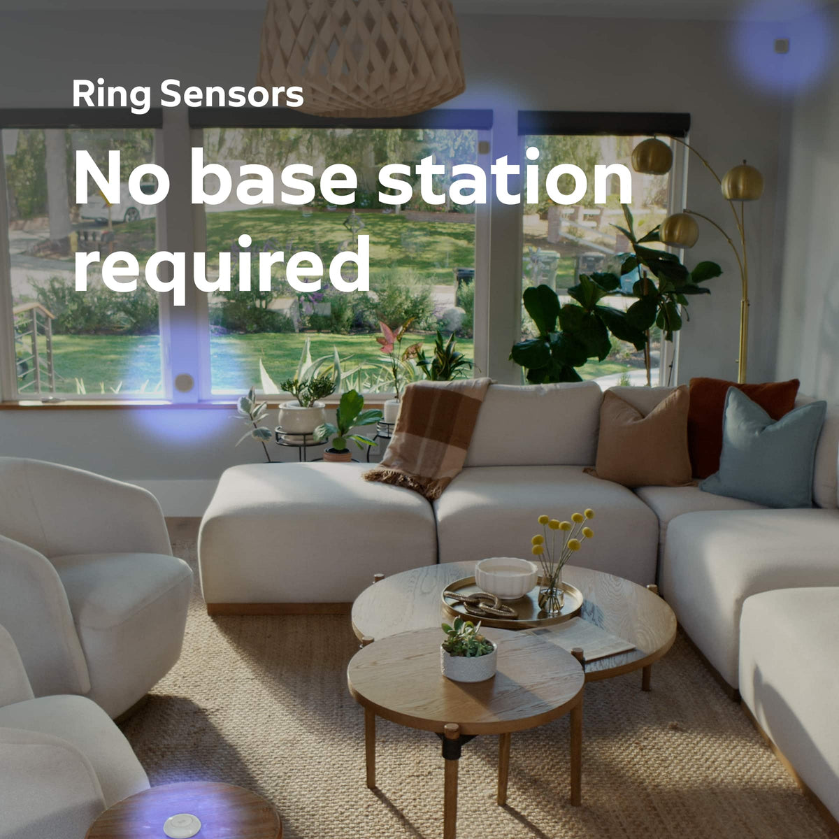 Ring - Outdoor Cam 2K Battery-Powered with Window & Door Sensor, Glass Break Sensor, and Panic Button - White