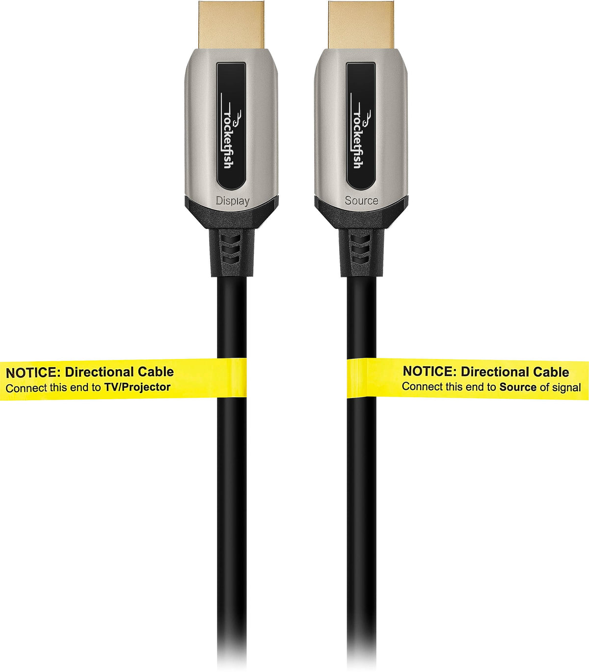 Rocketfish™ - 50' 4K UltraHD In-Wall Rated Fiber Optic HDMI Cable with HDR Support - Black
