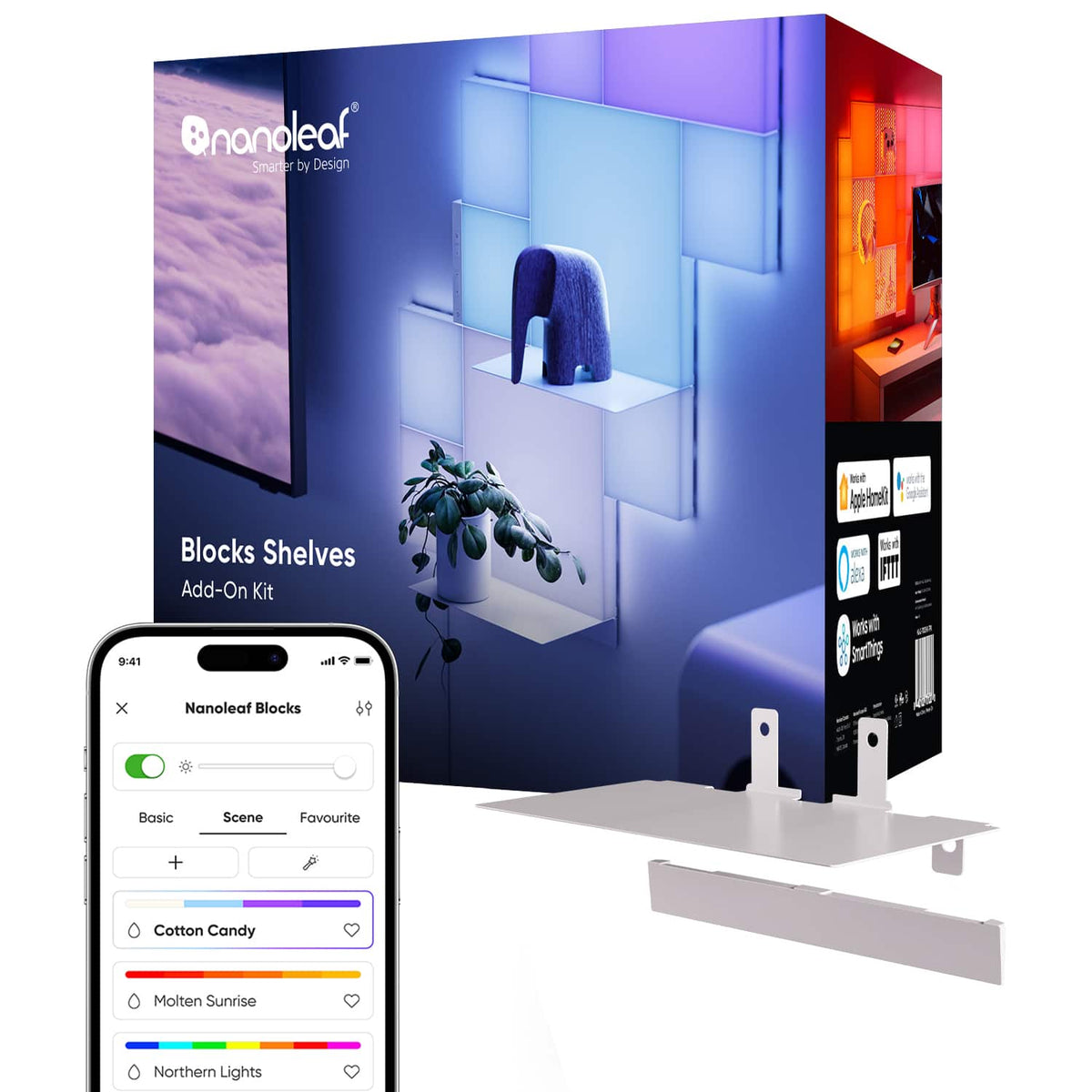 Nanoleaf - Blocks Shelves Add-On (2pk) - Multicolor