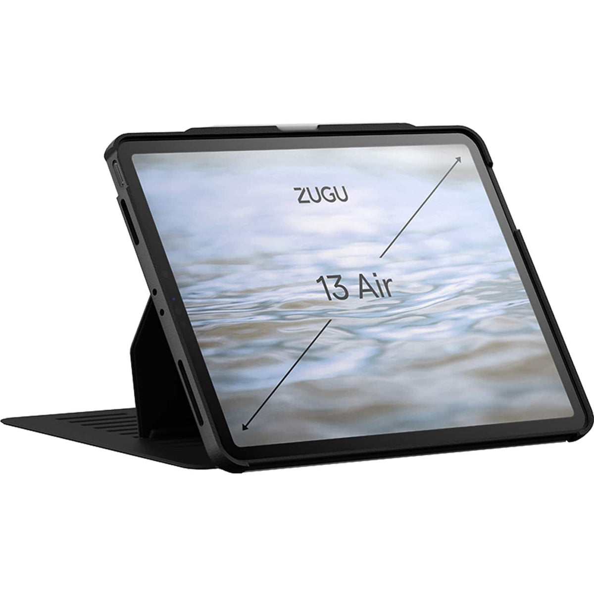 ZUGU - Slim Protective Case for Apple iPad Air 13 M2/M3/M4 (2024/2025/2026) and iPad Pro 12.9 (3rd/4th Generation, 2018/2020) - Black
