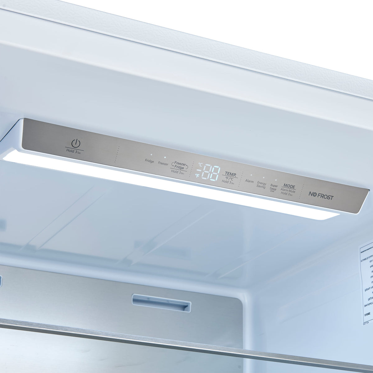 Forno Appliances - Maderno 13.6 Cu. Ft. Built-In Upright Convertible Freezer with Decorative Grill and Right Swing Door - White