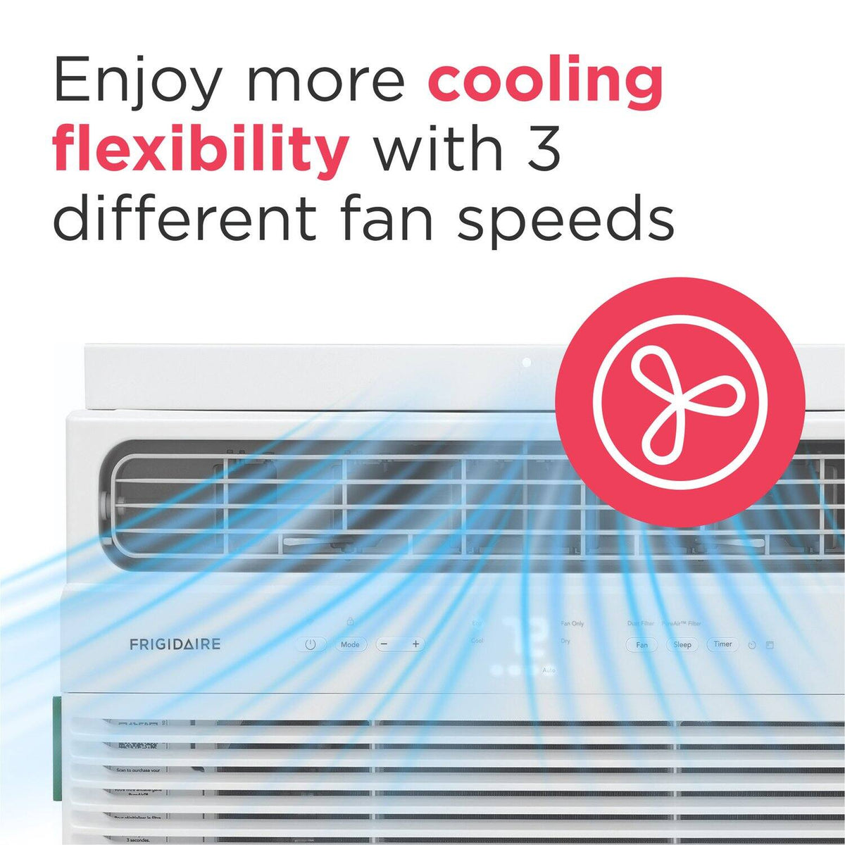 Frigidaire - 8,000 BTU 350 Sq. Ft. Smart Window Air Conditioner with Remote - White