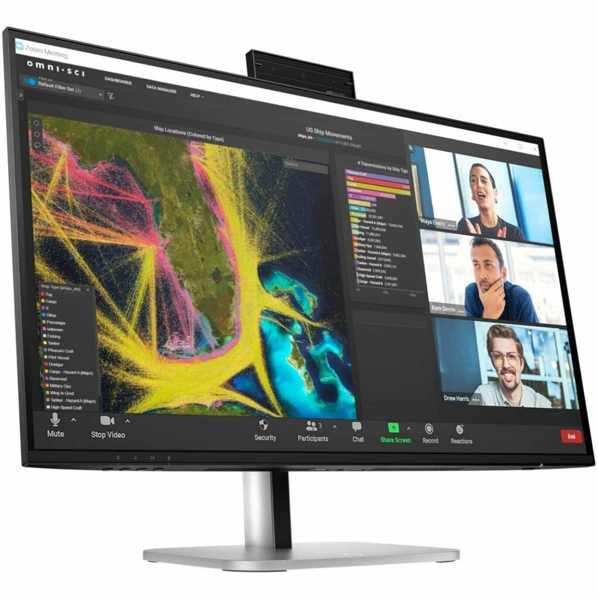 HP - 27" IPS LCD 100Hz Monitor (USB) - Sleek Black, Silver, Dual Color