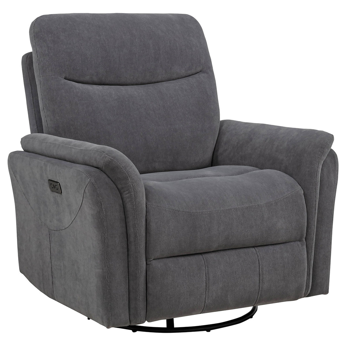 Beacon - Sillón reclinable giratorio con carga USB y reclinación ajustable