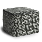 Briella - Square Woven Outdoor / Indoor Pouf - Gray