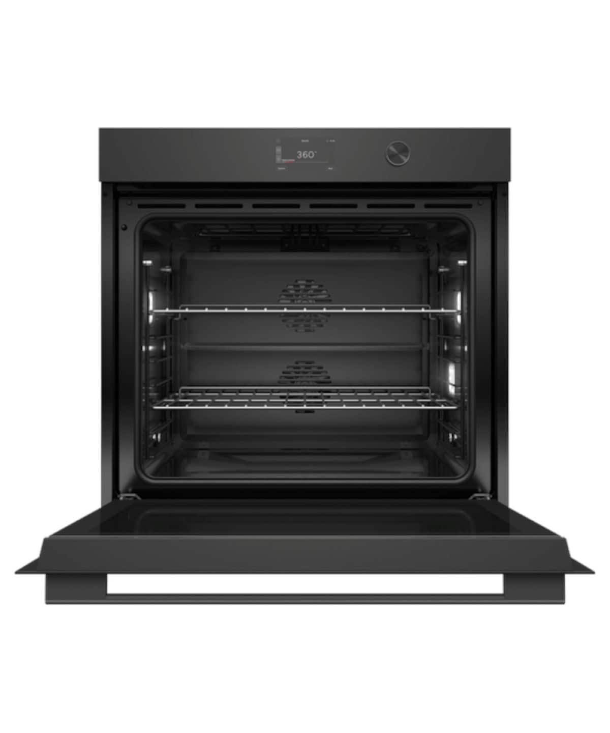 Fisher & Paykel - 30" 4.9 Cu. Ft. Single Oven, 5" Touchscreen w/Dial, Self-Cleaning - Contemporary (Soft - Black