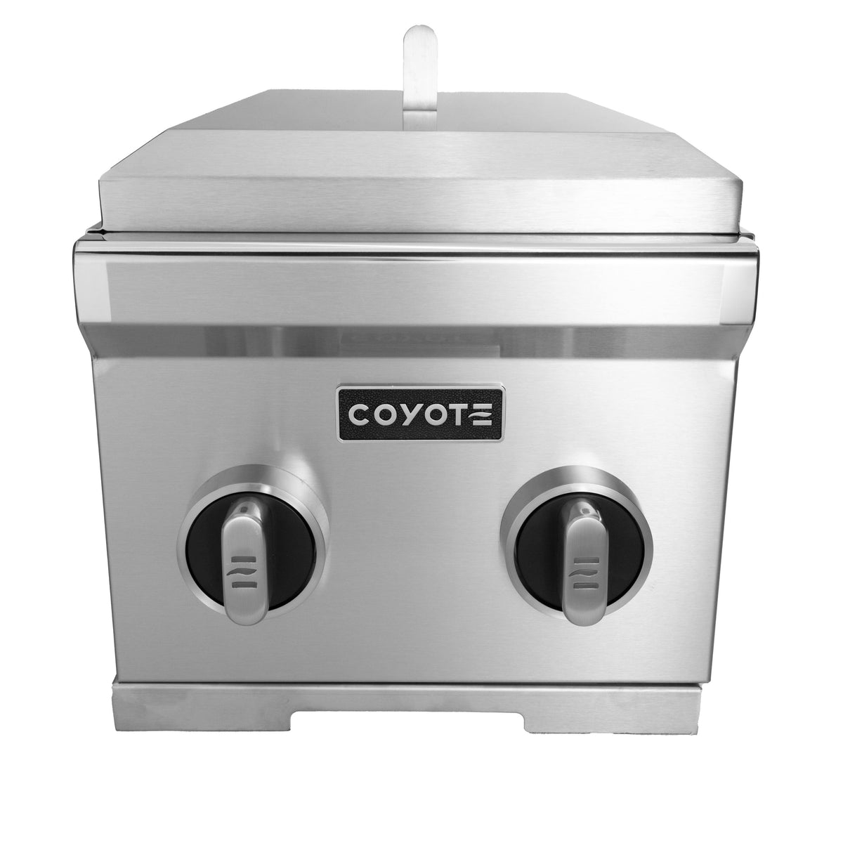 Coyote - 12" Built-In Gas Double Side Burner (NG) - Stainless Steel
