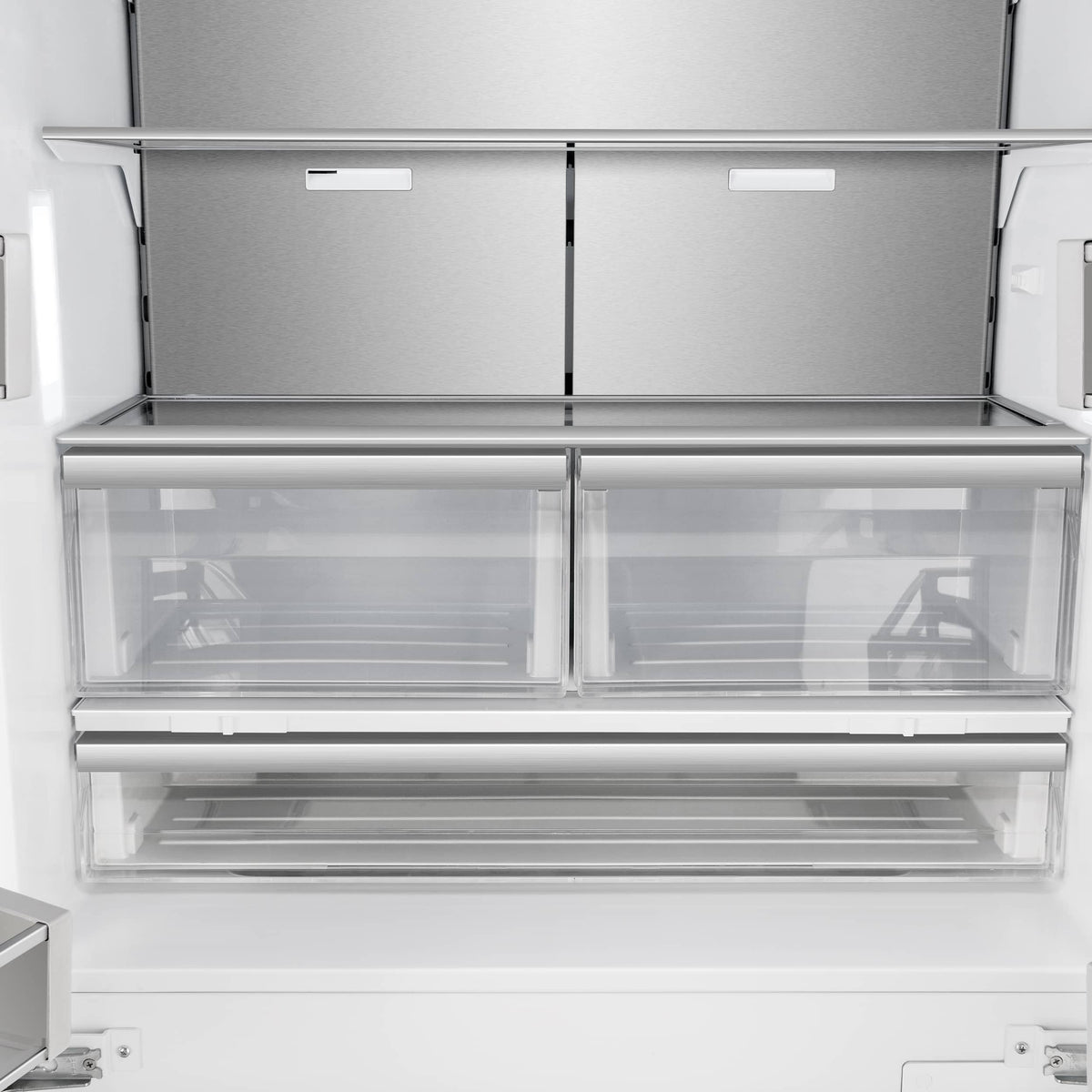 Forno Appliances - 36 in. Wide Rivestito 15.5 Cu. Ft. French Door Counter-Depth Panel Ready Refrigerator - Stainless Steel