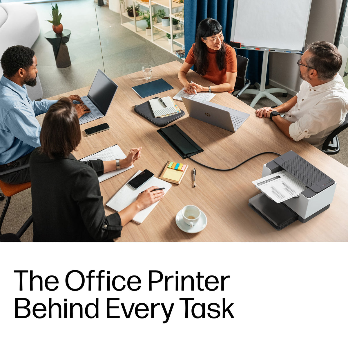 HP - LaserJet M220dw Wireless Black-and-White Compact Laser Printer, AI-Enabled - White