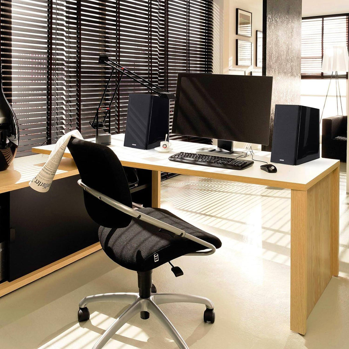 Edifier - R2000DB Powered Bluetooth Bookshelf Speakers, Computer Speakers - 120W RMS Optical Input - Near-Field Studio Monitors - Black