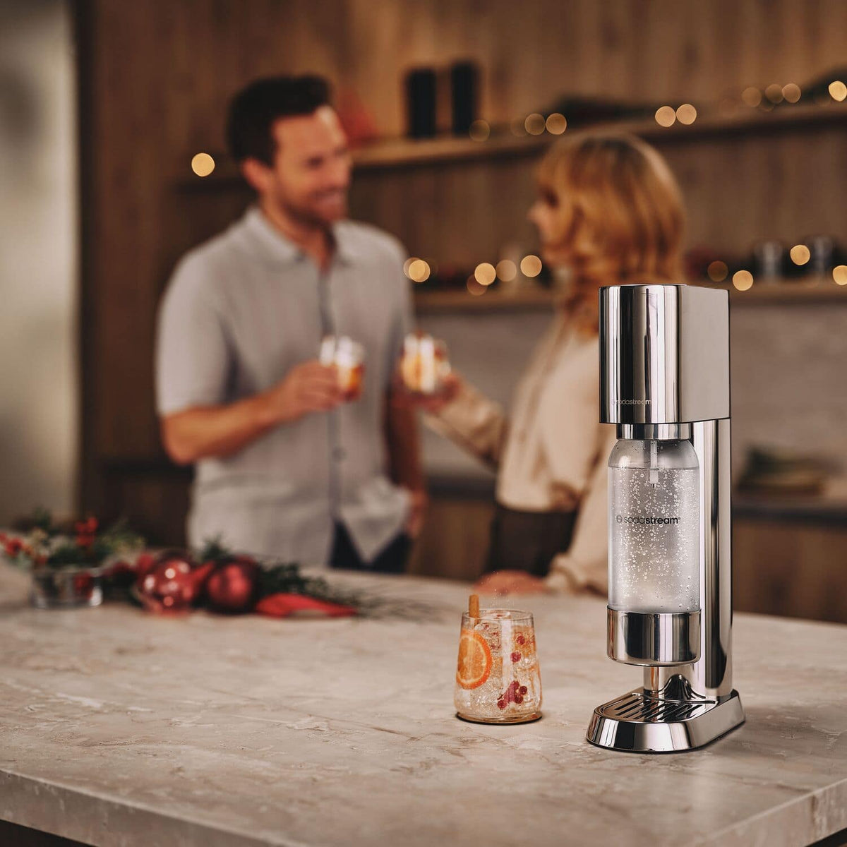 SodaStream - Enso Sparkling Water Maker Starter Kit - Silver