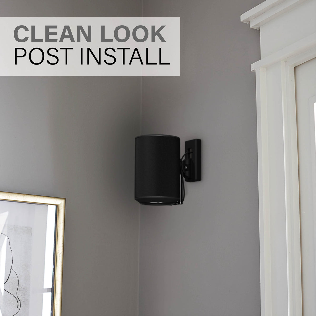 Sanus - Tilt & Swivel Speaker Wall Mount & Power Kit - Black