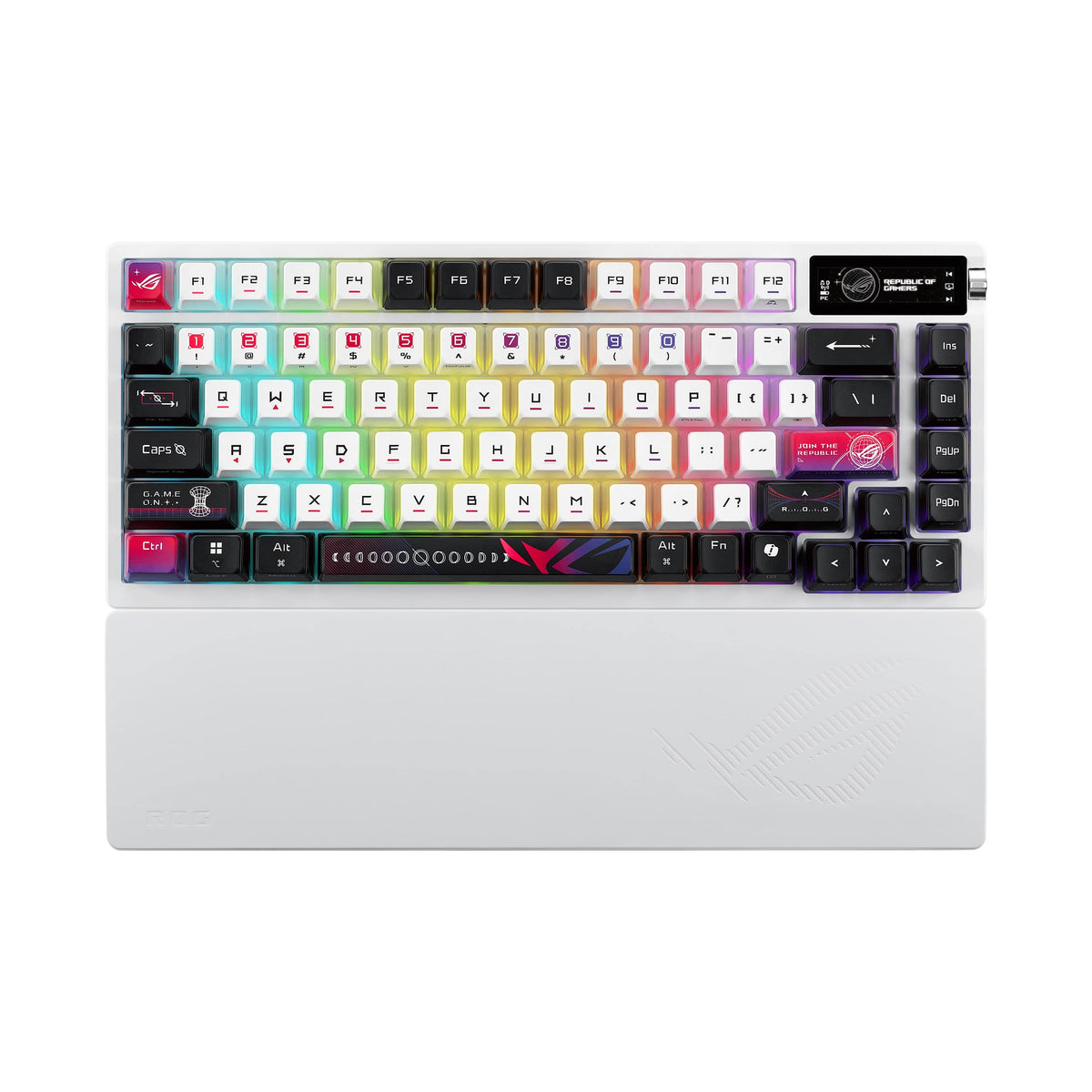 ASUS - ROG Azoth X 75% Wireless Mechanical RGB Gaming Keyboard with Hot-Swappable ROG NX Snow Switches - White