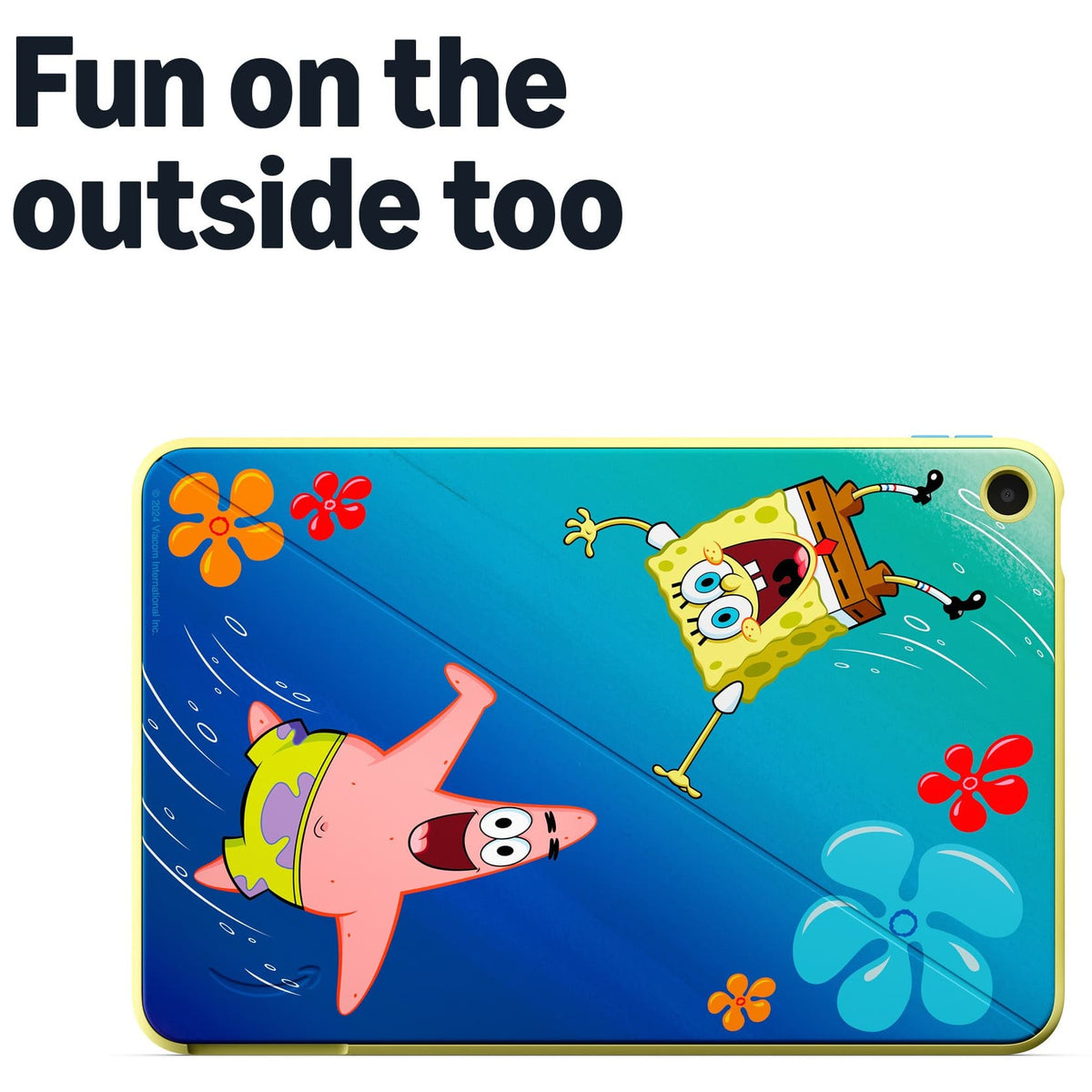 Amazon - Kids Tablet 11 Case for Ages 6+ – Protective and Slim, with Built-in Landscape and Portrait Stand - SpongeBob and Patrick