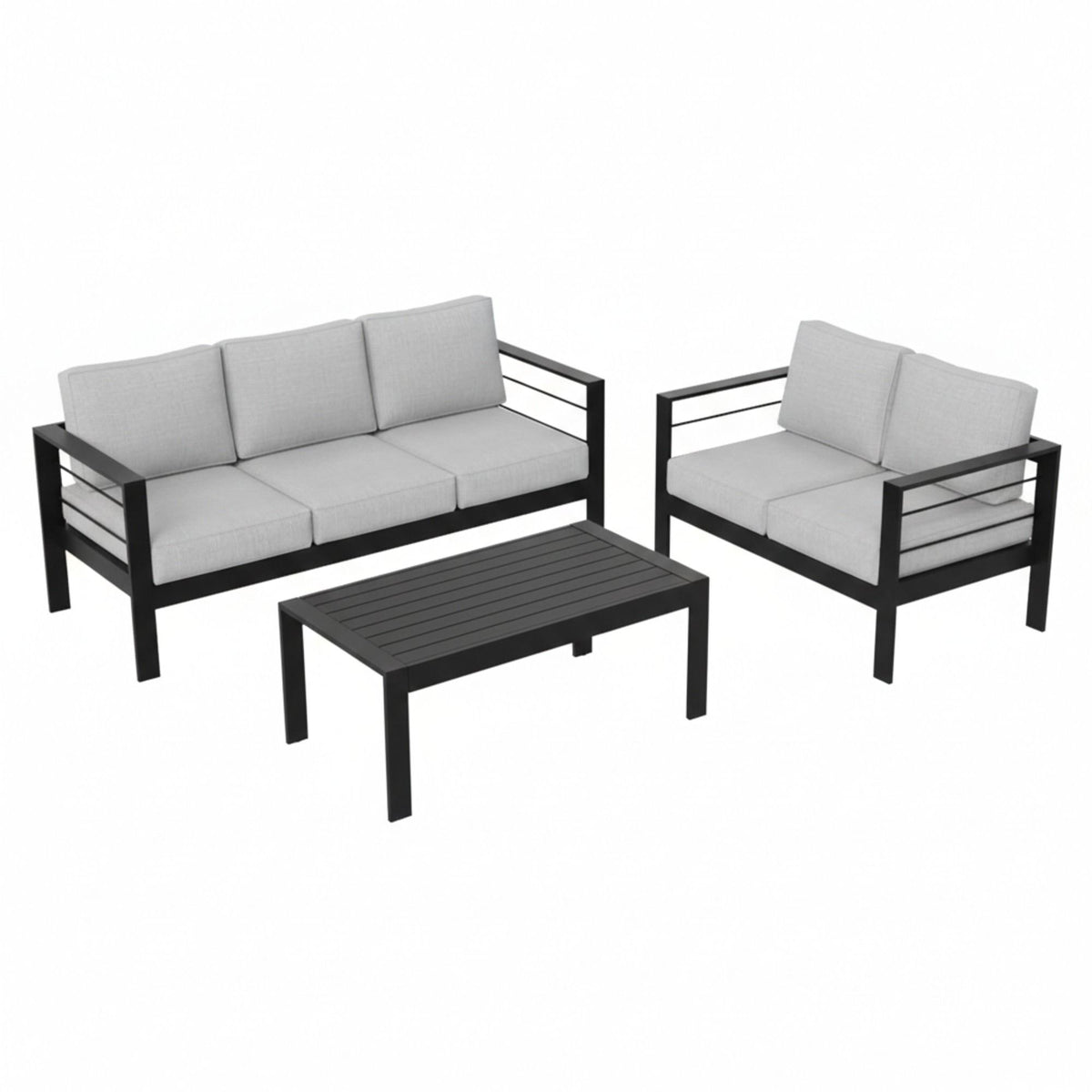 Outdoor Patio Set, All-Weather With Thick Cushions