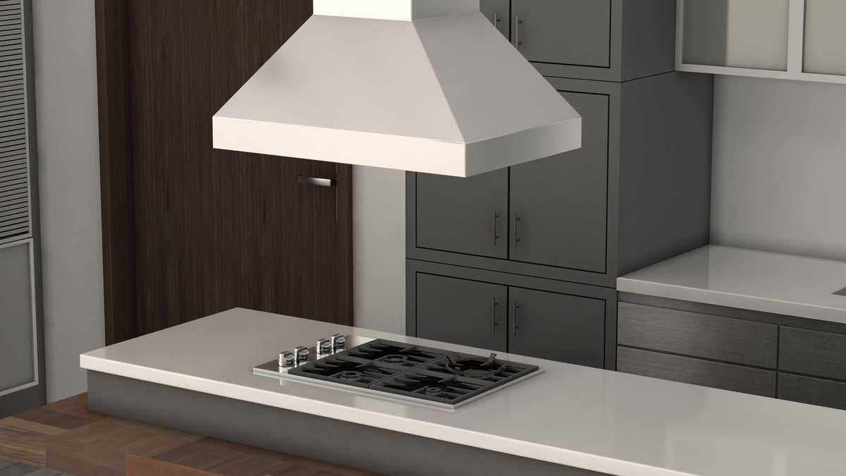 ZLINE - 36 inches - Externally Vented - Island Range Hood - Silver