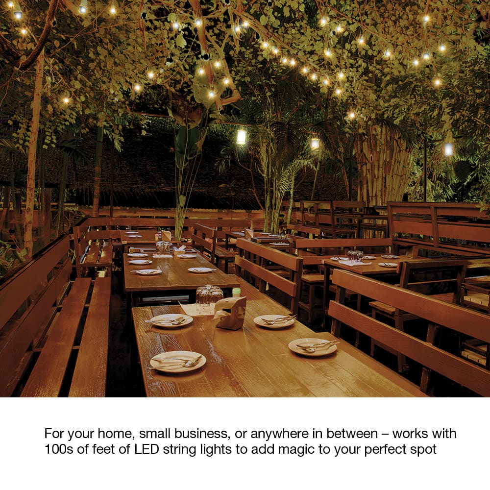 Lutron - Caseta Weatherproof+ Outdoor Smart Plug for Landscape and String Lighting, On/Off Switch - Black
