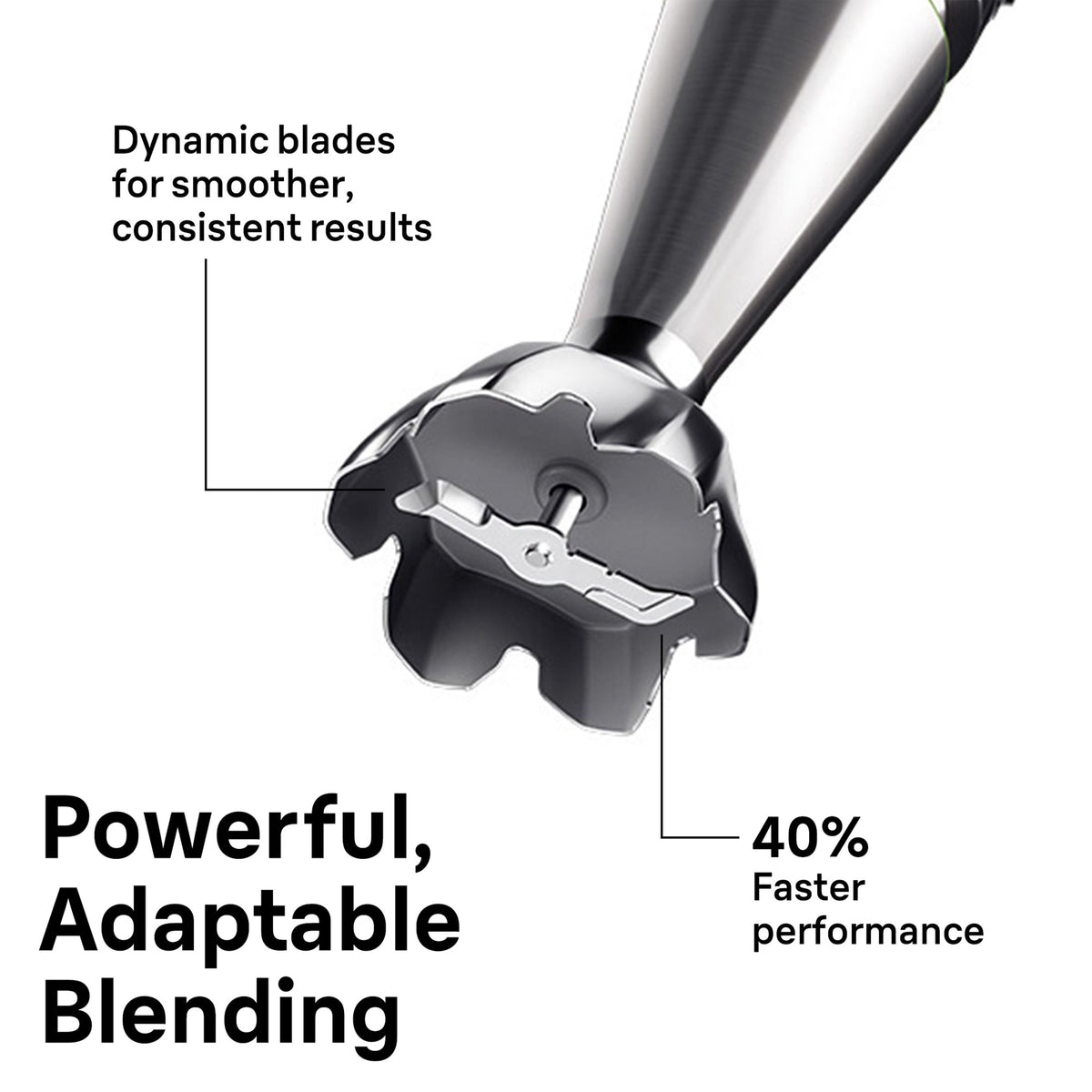 Braun - MultiQuick 9 3-Speed Hand Blender with Electric Handheld Mixer, Food Processor & Food Chopper - Black
