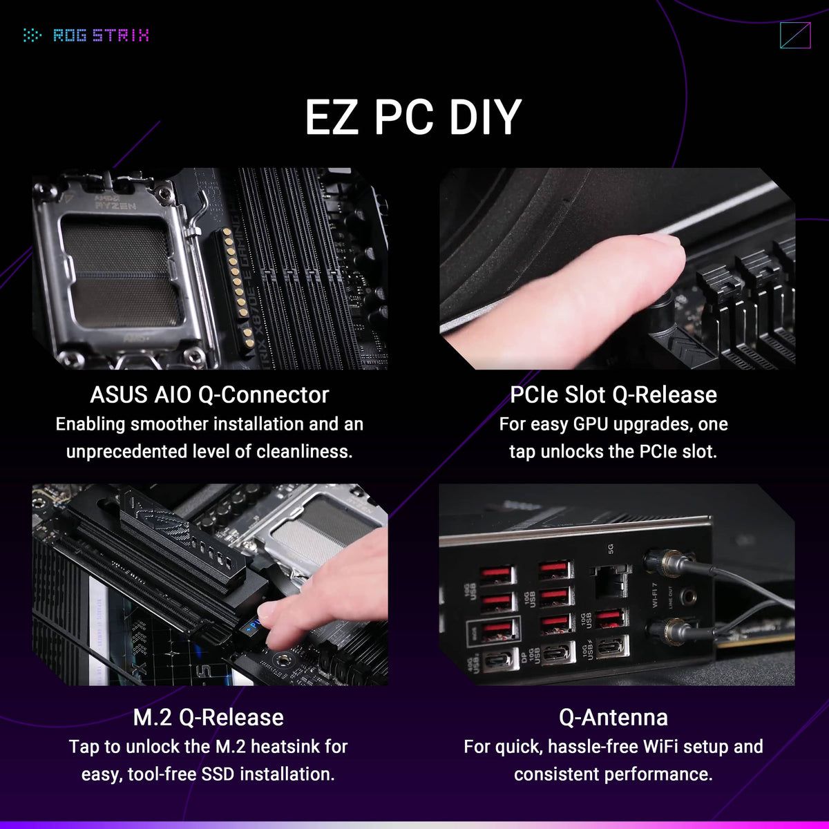 ASUS - ROG STRIX X870E-E GAMING Wi-FI 7 NEO (Socket AM5) AMD X870E ATX DDR5 Wi-Fi 7 Motherboard - Black