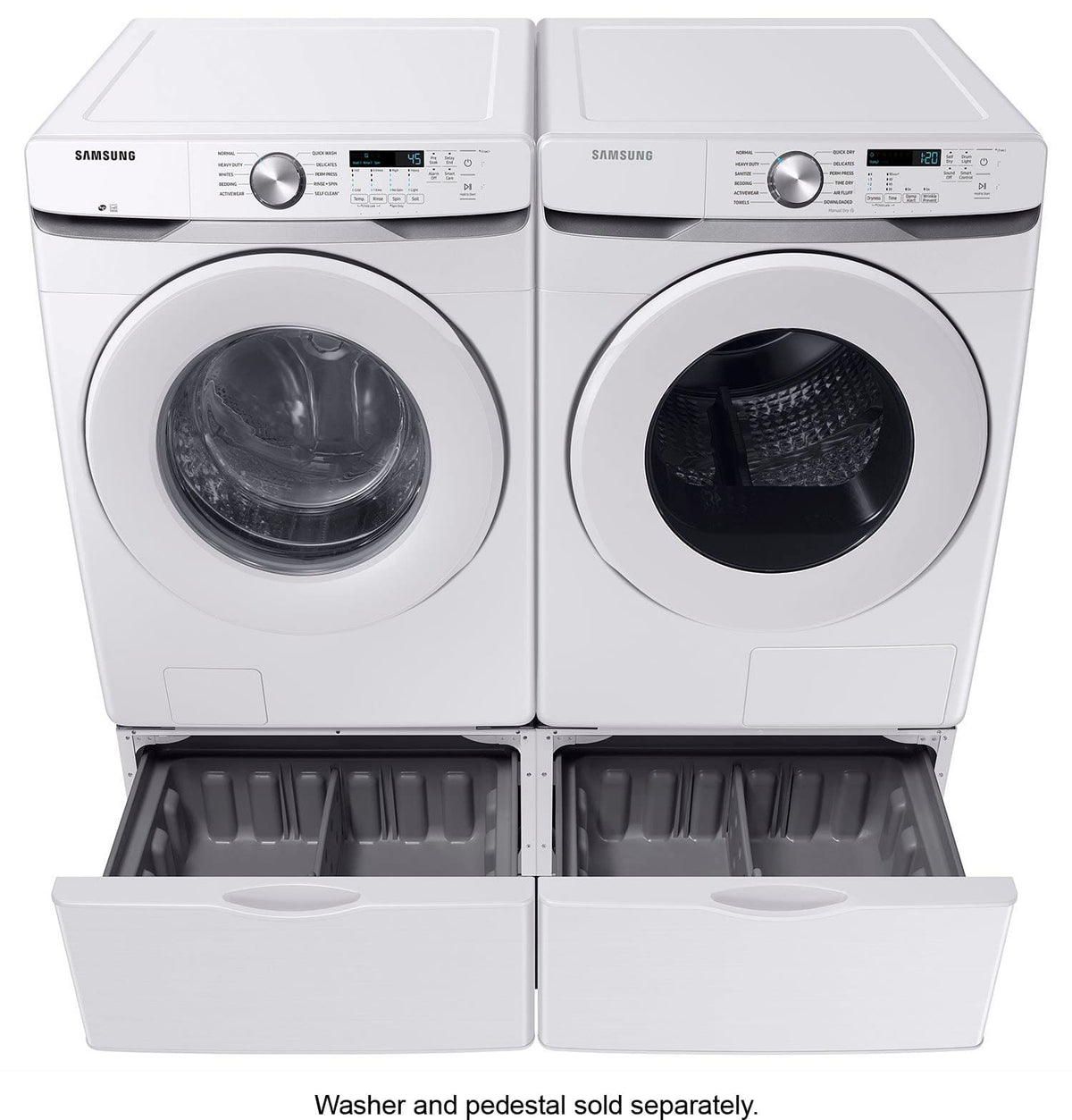 Samsung - 7.5 Cu. Ft. Stackable Smart Ventless Hybrid Heat Pump Electric Dryer with Sensor Dry - White