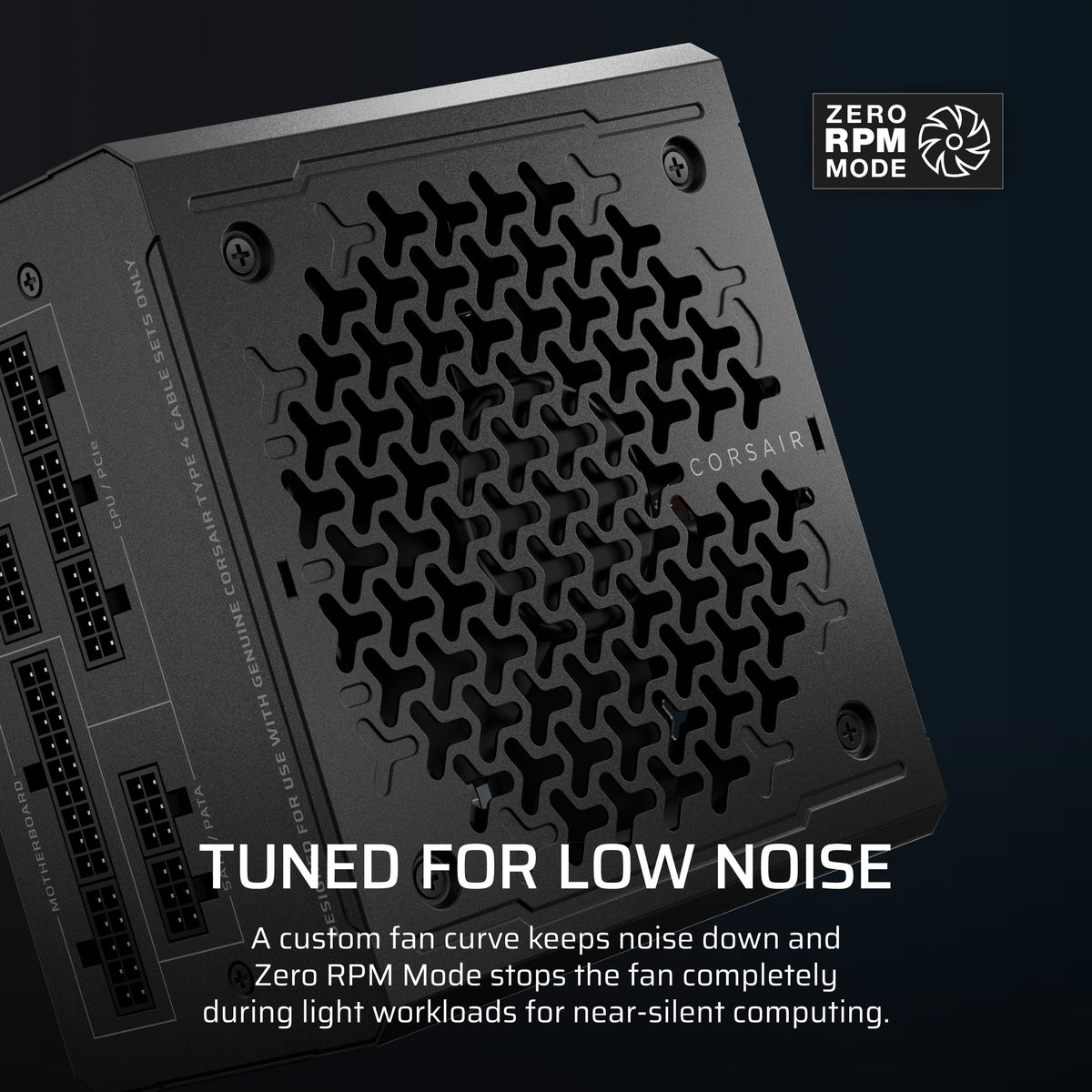 CORSAIR - RM1000e ATX 3.1 Low-Noise ATX Power Supply with ThermalProtect 12V-2x6 Cable - Black