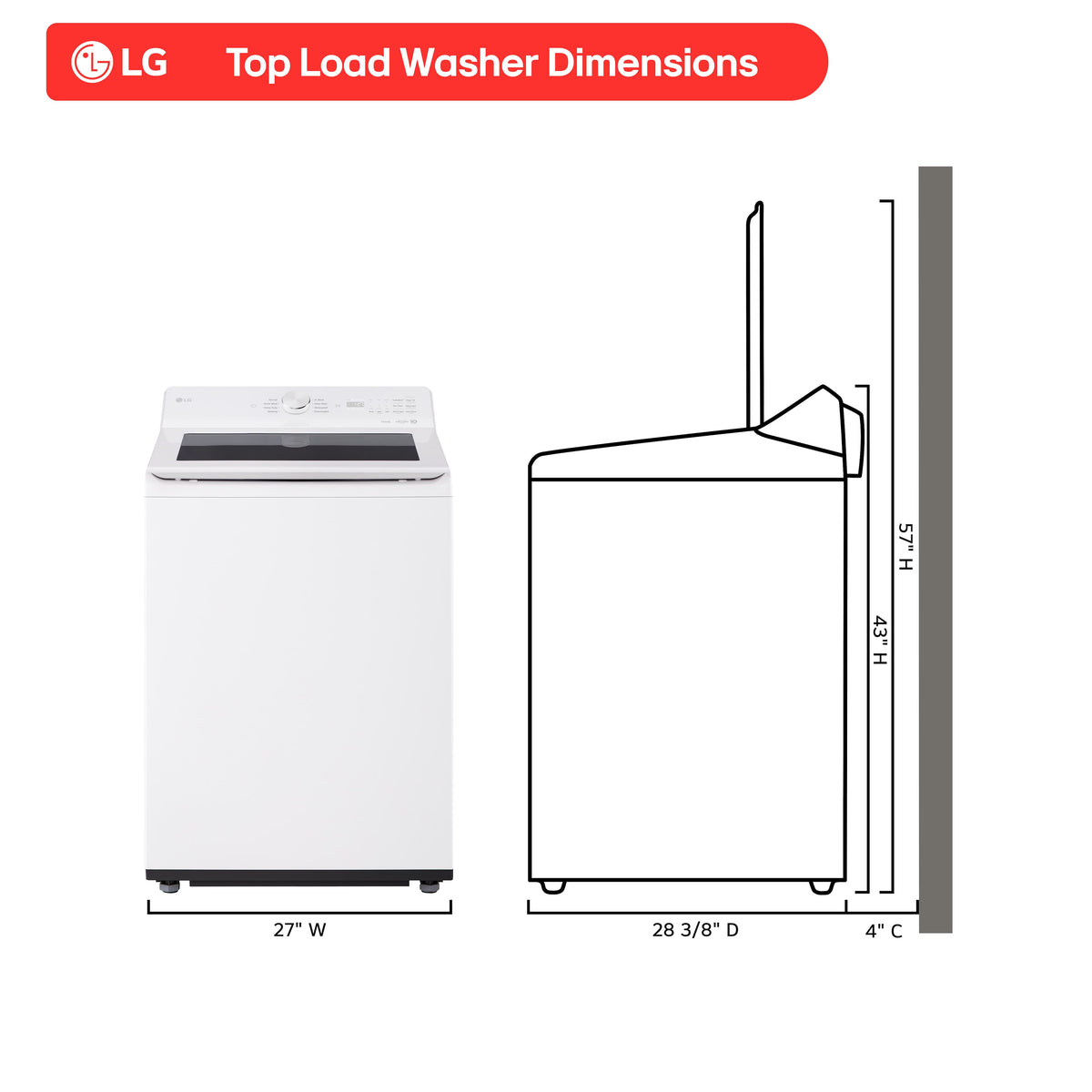 LG - 4.8 Cu. Ft. High-Efficiency Smart Top Load Washer with EasyUnload - Alpine White