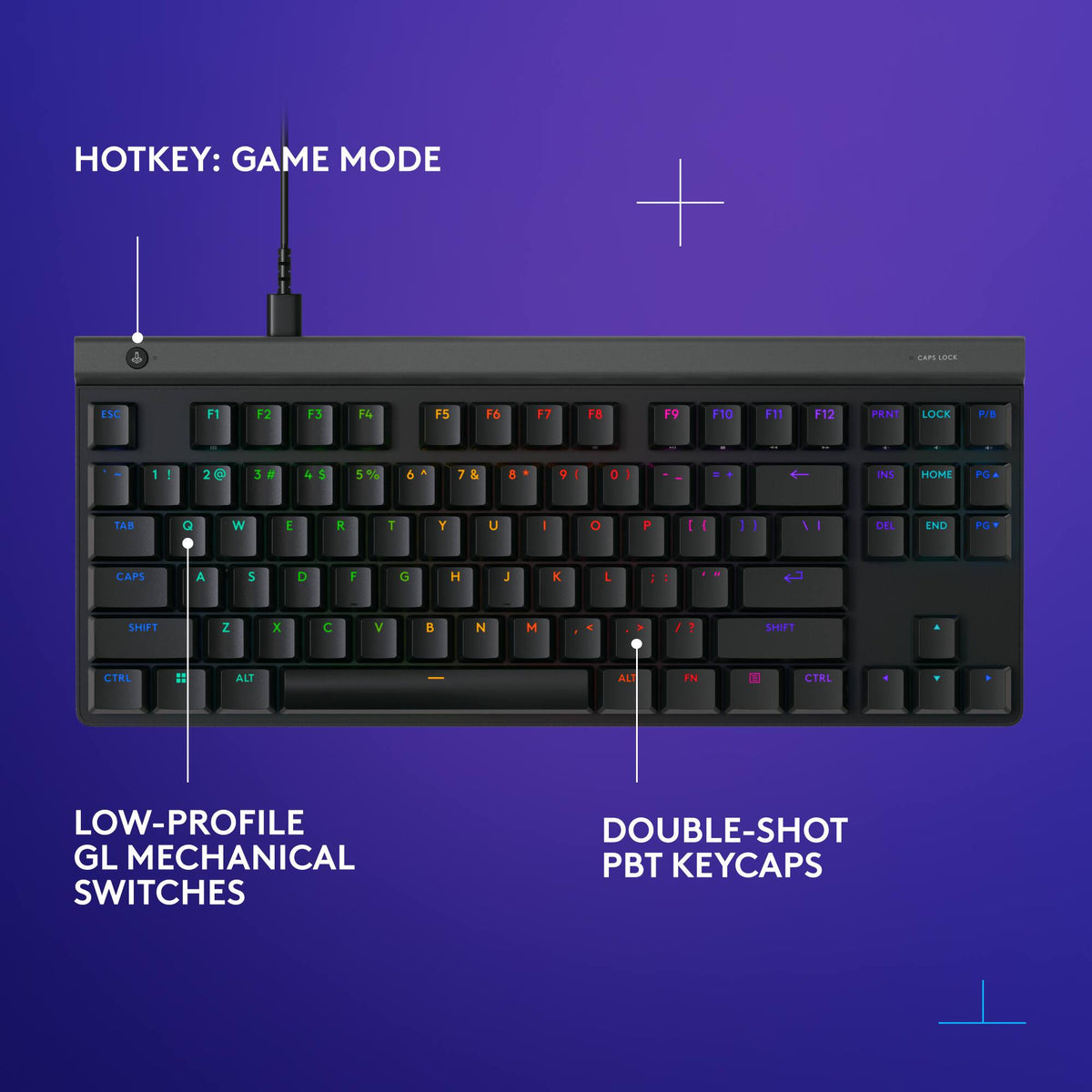 Logitech - G515 TKL Wired Mechanical Tactile (Brown) Switch Gaming Keyboard with LIGHTSYNC RGB - Black