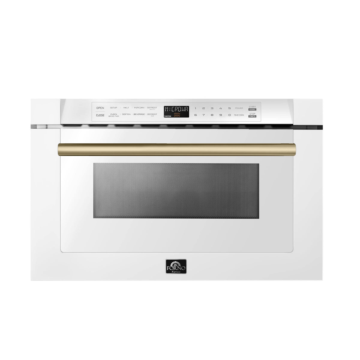 Forno Appliances - Capoliveri Espresso 1.2 cu. ft. Built-In Microwave Drawer with Sensor Cooking and Auto-Touch Feature - White