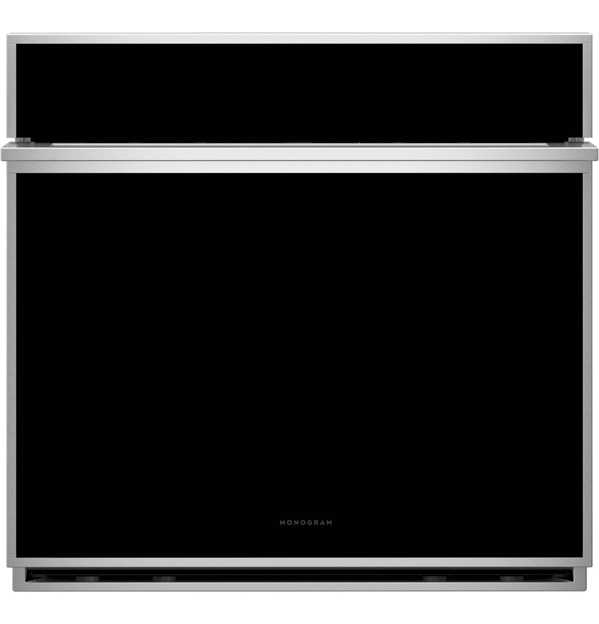 Monogram - Minimalist 30" Smart Built-In Single Electric Convection Wall Oven with No-Prehead Air Fry and Digital Recipe Box - Stainless Steel
