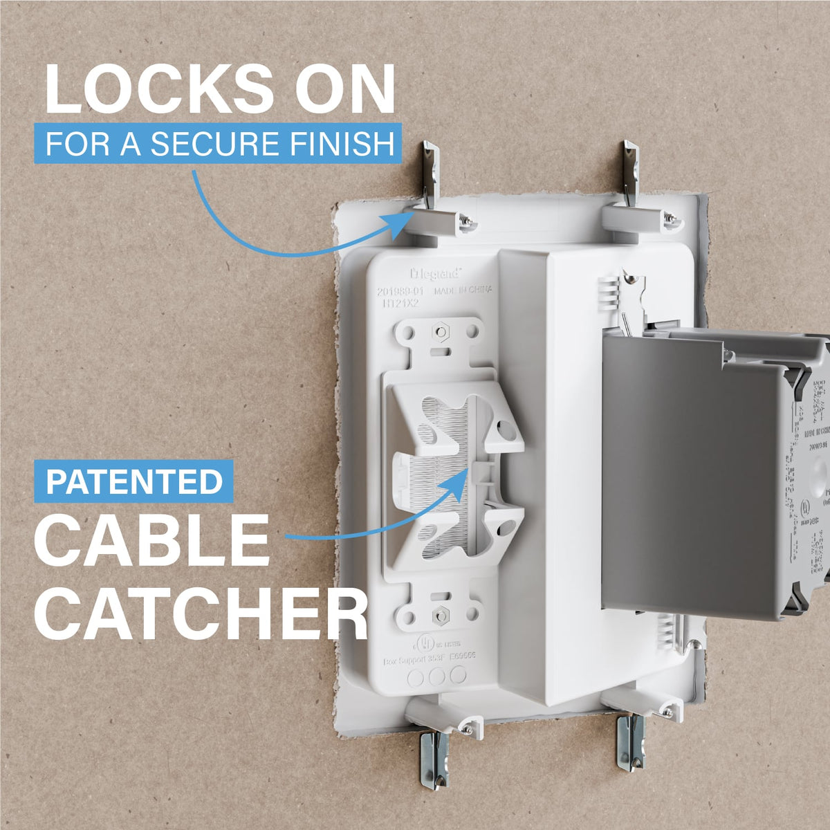 Sanus - In-Wall Cable Concealer Recessed Power Kit - White