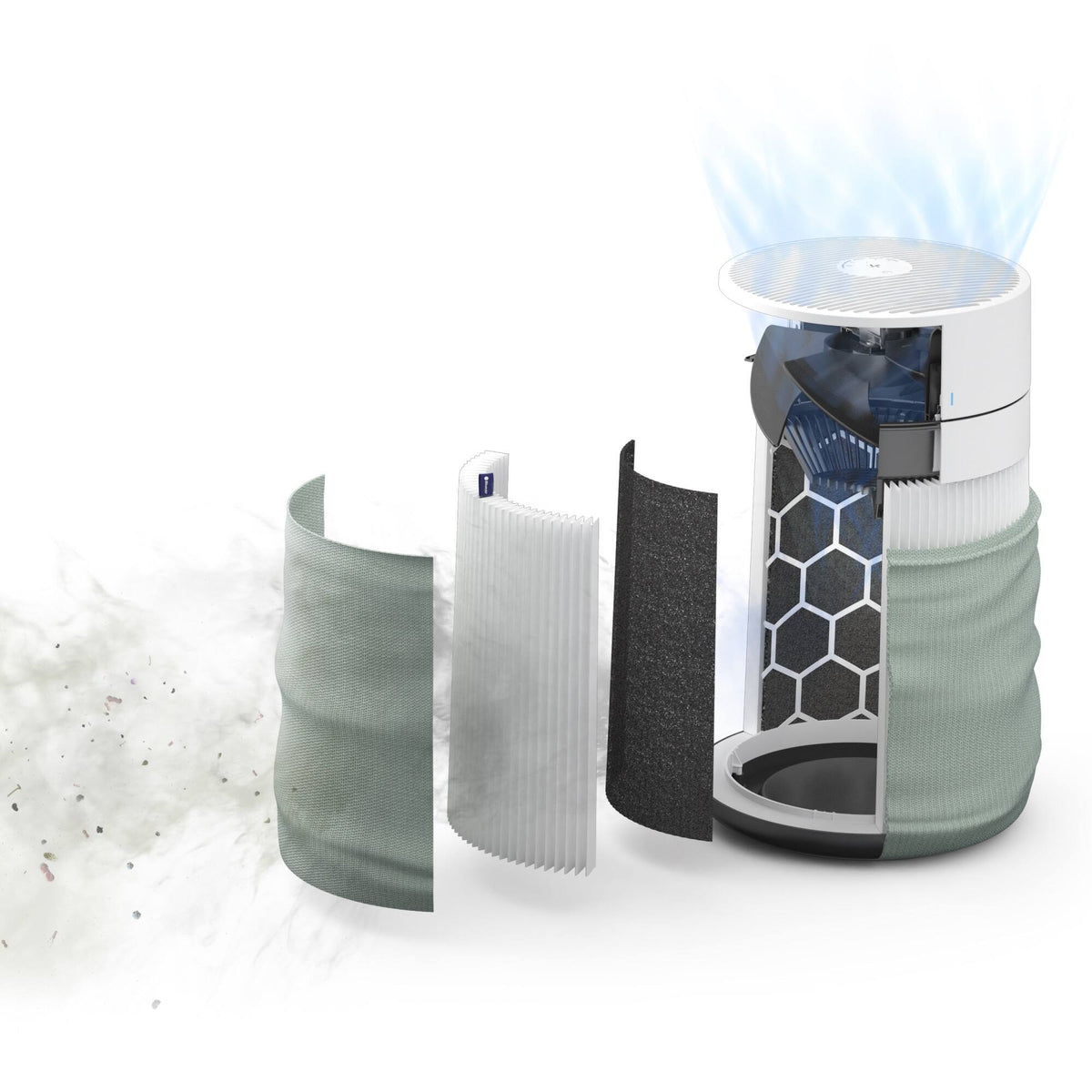 Blueair - Genuine Blue Pure F3MAX Filter for 311i Max Air Purifier, AHAM Certified, HEPASilent, 99.97% Particle Filter - White