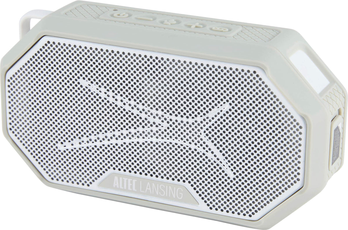 Altec Lansing - Bluetooth HydraMini 2.0 EverythingProof Portable Speaker - Gray/White