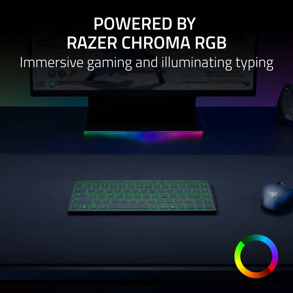 Razer - Joro Portable 75% Wireless Scissor Low-Profile Gaming Keyboard for PC and Mac with Chroma RGB Backlighting - Black