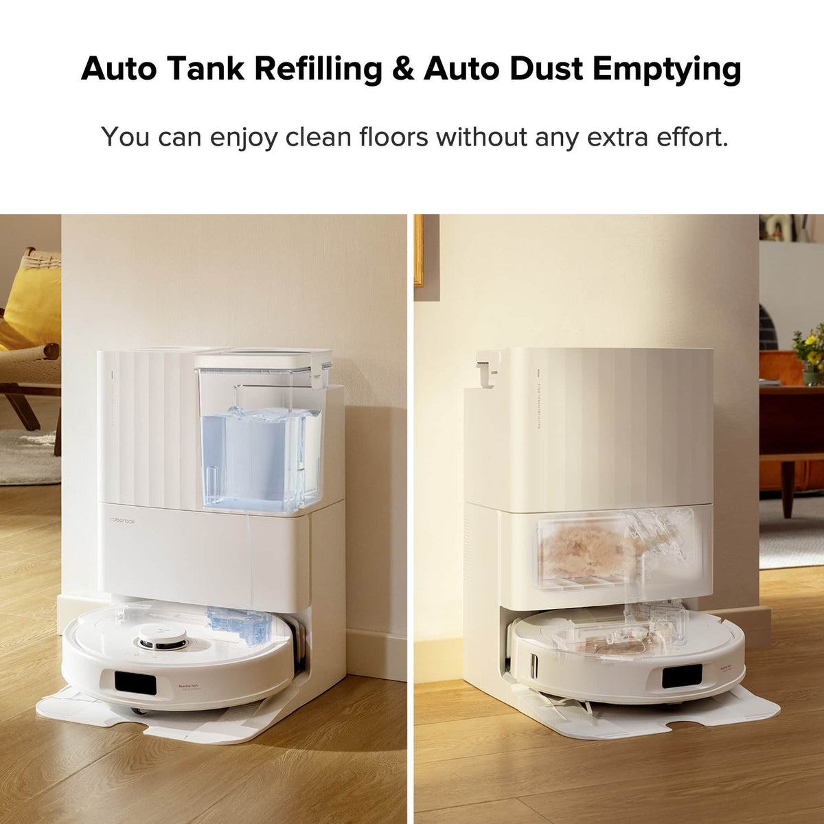 Roborock - Qrevo Pro Wi-Fi Connected Robot Vacuum and Mop with FlexiArm Design Edge Mopping, Dynamic Hot Water Mop Washing - White